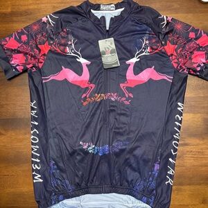 Weimostar Men's Cycling Shirt - Black and Pink